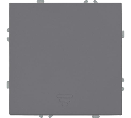 Механизм выключателя STEKKER 1-клавишный самовозвратный, 250В, 10А, серия Эмили, RSW10-5112-10, платиново-серый, soft touch, 50328 1