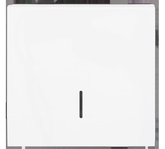 Одноклавишный проходной выключатель с индикацией ALTECH ENCORE 1TSIW скрытого монтажа, белый, механизм 07375 1