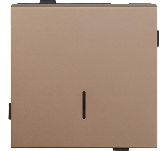 Одноклавишный проходной выключатель с индикацией ALTECH ENCORE 1TSIY скрытого монтажа, шампань, механизм 07393 1