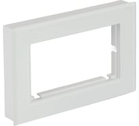 Горизонтальная 2-местная рамка STEKKER без перемычки, серия Катрин, стеклянная, GFR00-7012-01, белый 39566