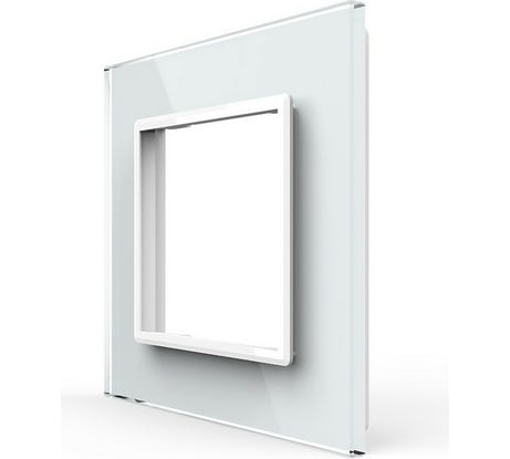 Рамка для розетки LIVOLO 1 пост, цвет белый, стекло BB-C7-SR-11