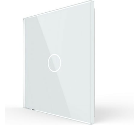 Панель для сенсорного выключателя LIVOLO 1 клавиша, цвет белый, стекло BB-C7-C1-11