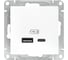 Механизм розетки EKF USB-A+С, белый Эпика UP1-SOW-USBA+USBC 2