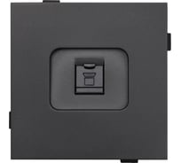 Одноместная компьютерная розетка ALTECH ENCORE 1SPCG скрытого монтажа графит cat6 10Gb механизм 07355