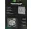 Одноместная компьютерная розетка ALTECH ENCORE 1SPCG скрытого монтажа графит cat6 10Gb механизм 07355 7