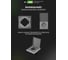 Одноместная силовая розетка ALTECH ENCORE 1SG IP44 скрытого монтажа с крышкой, заземлением и шторками графит механизм 07352 10