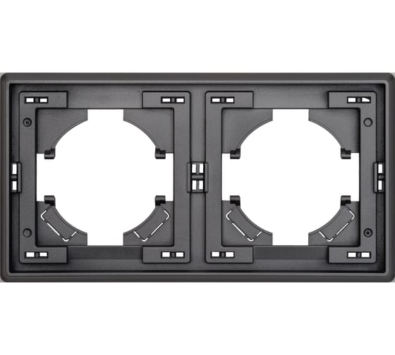 Рамка ALTECH 2 местная ENCORE 2PG графит 07413 1