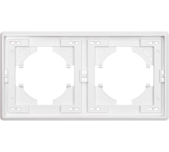 Рамка ALTECH 2 местная ENCORE 2PW белая 07408 1