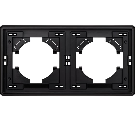 Рамка ALTECH 2 местная ENCORE 2PВ черная 07423 1