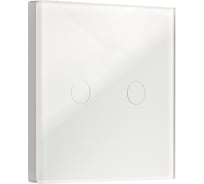 Сенсорный выключатель SMARTBUY двухклавишный, белый SBE-e1w-10-SW2-0