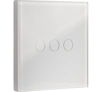 Сенсорный выключатель SMARTBUY трехклавишный, белый SBE-e1w-10-SW3-0