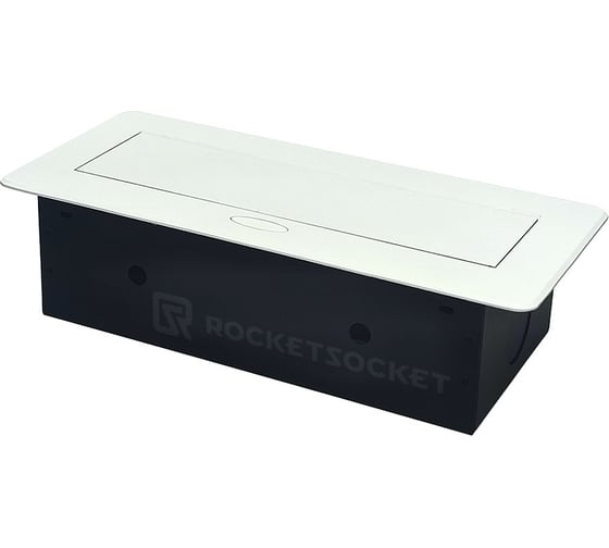 Горизонтальная выдвижная Розетка ROCKETSOCKET 2EU+2USB+RJ45 Белая AM-G2EU-2U-RJ45-11