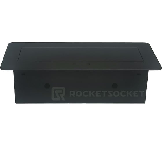 Горизонтальная выдвижная Розетка ROCKETSOCKET 2EU+2USB+RJ45 Черная AM-G2EU-2U-RJ45-12