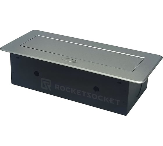 Горизонтальная выдвижная Розетка ROCKETSOCKET 2EU+2USB+RJ45 Серая AM-G2EU-2U-RJ45-15