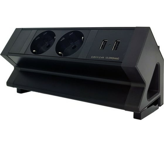 Настольная розетка ROCKETSOCKET 2EU + 2USB, кабель 2м AM-41Y-2EU2UC-12 1
