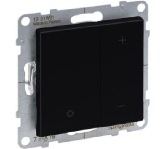 Светорегулятор Legrand SUNO кнопочный универсальный 400Вт без нейтрали. Цвет Антрацит 721478 1