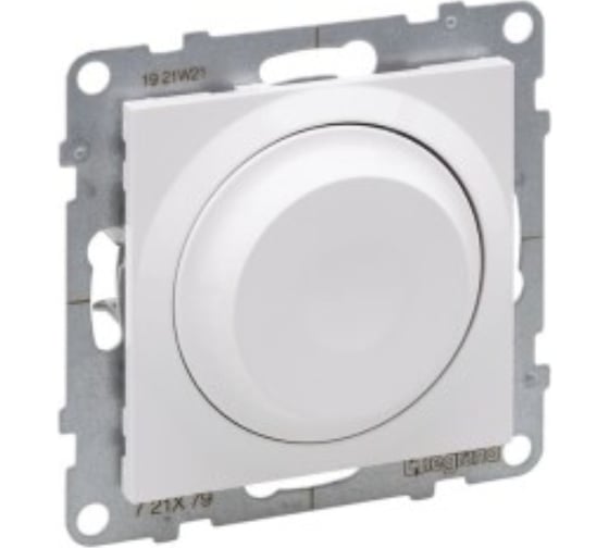 Светорегулятор Legrand SUNO с поворотной ручкой универсальный 300Вт без нейтрали. Цвет Белый 721179 1