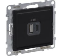 Зарядное устройство Legrand SUNO USB 2 выхода Тип А - Тип С Цвет Антрацит 721430