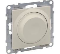 Светорегулятор Legrand SUNO с поворотной ручкой универсальный 300Вт без нейтрали. Цвет Слоновая кость 721279