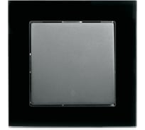 Электрический 1-клавишный выключатель переключатель STEKKER Катрин, GLS10-7005-05, черный 39507