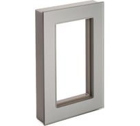 Горизонтальная 2-местная рамка STEKKER без перемычки, серия Катрин, стеклянная, GFR00-7012-03, серебро 39568