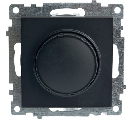 Диммирующий выключатель STEKKER TRIAC механизм 250В, 500W, серия Катрин, GLS10-7106-05, черный 39615