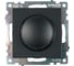 Диммирующий выключатель STEKKER TRIAC механизм 250В, 500W, серия Катрин, GLS10-7106-05, черный 39615 1
