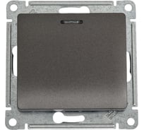 Переключатель Systeme Electric Glossa Графит 1-клавишный с подсветкой, сх.6а,10AX SE GSL001363