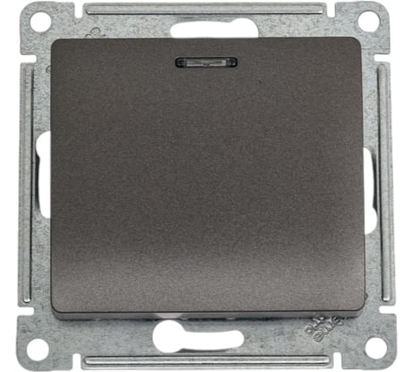 Переключатель Systeme Electric Glossa Графит 1-клавишный с подсветкой, сх.6а,10AX SE GSL001363