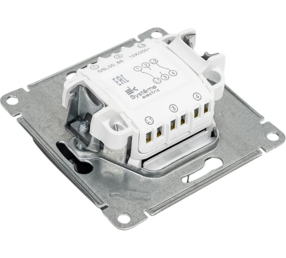 Переключатель Systeme Electric Glossa Графит 2-клавишный, сх.6,10AX SE GSL001365