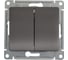 Переключатель Systeme Electric Glossa Графит 2-клавишный, сх.6,10AX SE GSL001365 1