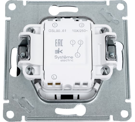 Переключатель Systeme Electric Glossa Графит 1-клавишный, сх.6,10AX SE GSL001361