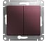 Переключатель Systeme Electric Glossa Баклажановый  2-клавишный, сх.6, 10AX SE GSL001165 1