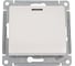 Переключатель Systeme Electric Glossa Перламутр 1-клавишный с подсветкой сх.6а, 10АХ SE GSL000663 1