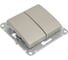Переключатель Systeme Electric Glossa Платина 2-клавишный, сх.6, 10AX SE GSL001265 2