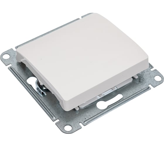 Переключатель Systeme Electric Glossa Молочный 1-клавишный, сх.6, 10AX SE GSL000961