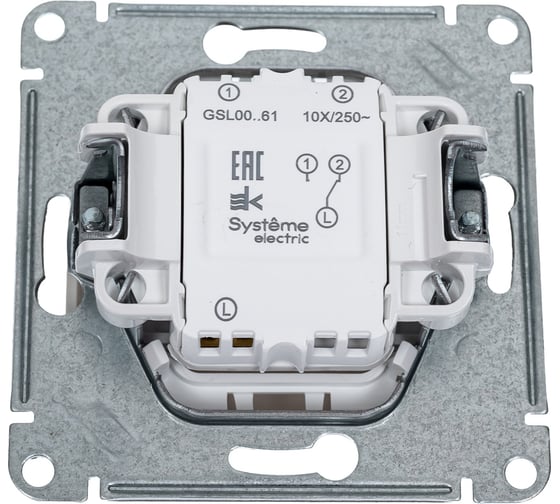 Переключатель Systeme Electric Glossa Молочный 1-клавишный, сх.6, 10AX SE GSL000961