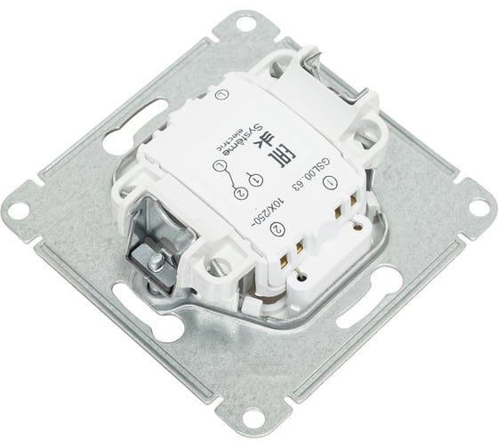 Переключатель Systeme Electric Glossa Молочный 1-клавишный с подсветкой, сх.6а,10AX SE GSL000963