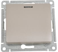 Переключатель Systeme Electric Glossa Платина 1-клавишный с подсветкой, сх.6а, 10AX SE GSL001263