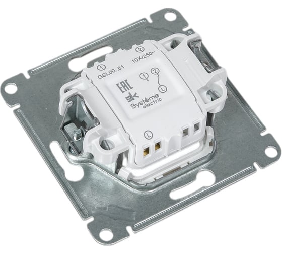 Переключатель Systeme Electric Glossa Перламутр 1-клавишный, сх.6, 10АХ SE GSL000661