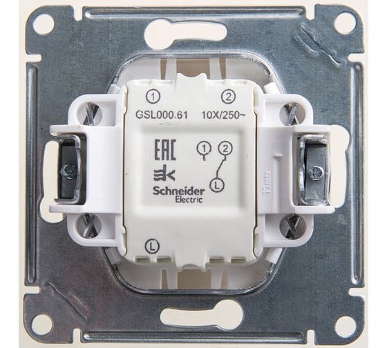 Переключатель Systeme Electric Glossa Перламутр 1-клавишный, сх.6, 10АХ SE GSL000661