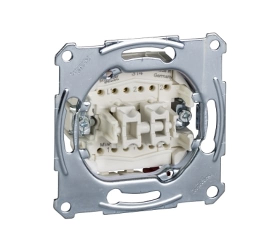 Механизм QuickFlex: переключатель + переключатель кнопочный Systeme Electric Merten SE MTN3128-0000