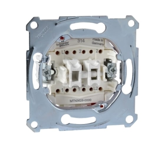 Механизм QuickFlex: 2-клавишный переключатель Systeme Electric Merten 16АХ SE MTN3626-0000 1