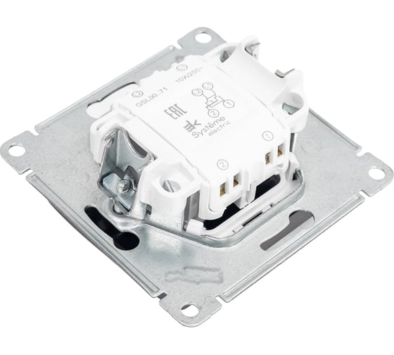 Переключатель Systeme Electric Glossa Графит перекрестный, сх.7, 10AX SE GSL001371