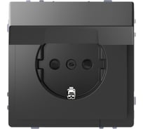 Розетка Systeme Electric Merten D-Life Антрацит 16А с заземлением и крышкой IP20 SE MTN2310-6034