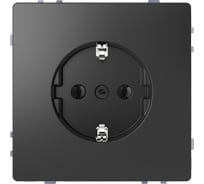 Розетка Systeme Electric Merten D-Life Антрацит 16А, с заземлением, без шторок SE MTN2301-6034