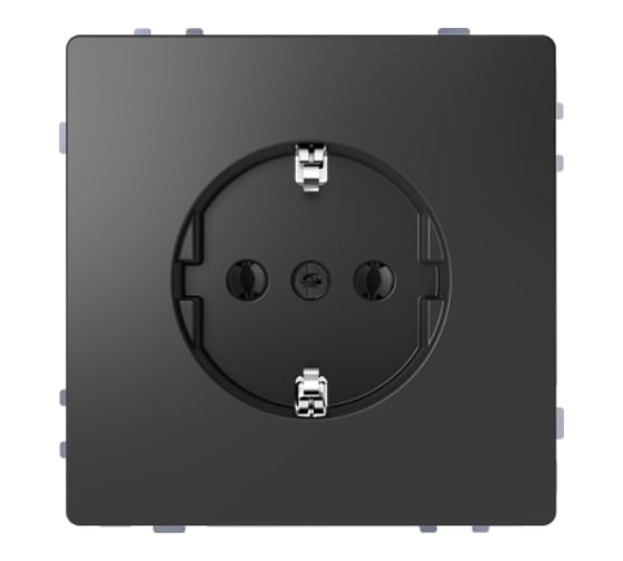 Розетка Systeme Electric Merten D-Life Антрацит 16А, с заземлением, без шторок SE MTN2301-6034 1