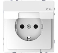 Розетка Systeme Electric Merten D-Life Белый Лотос 16А с заземлением, и крышкой IP44 SE MTN2314-6035