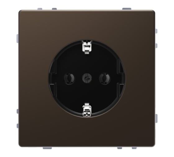 Розетка Systeme Electric Merten D-Life Мокко 16А с заземлением, без шторок SE MTN2301-6052