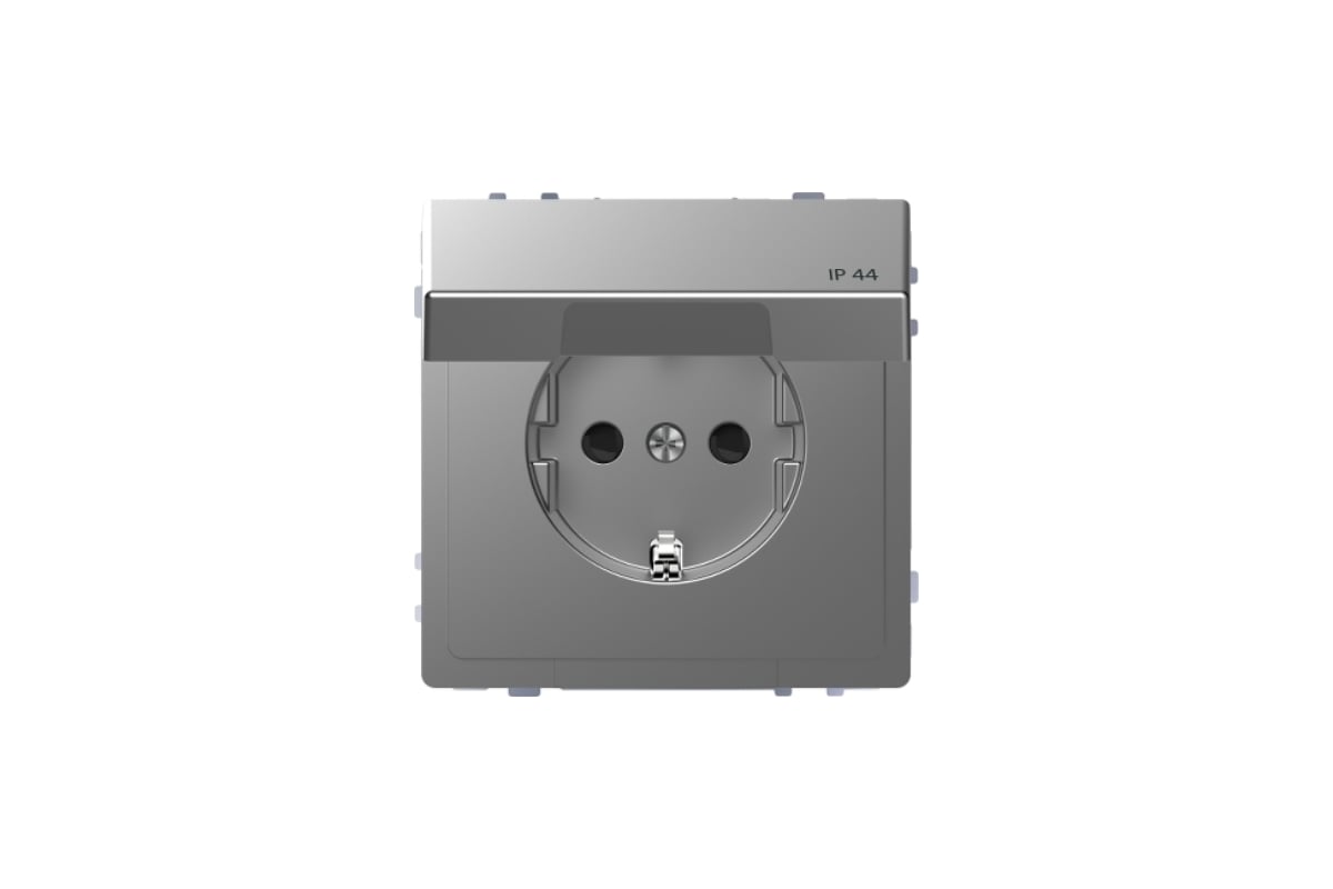 Розетка Systeme Electric Merten D-Life Нержавеющая сталь 16А с ...